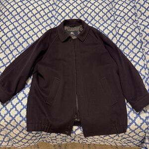 Navy Burberry London Coat